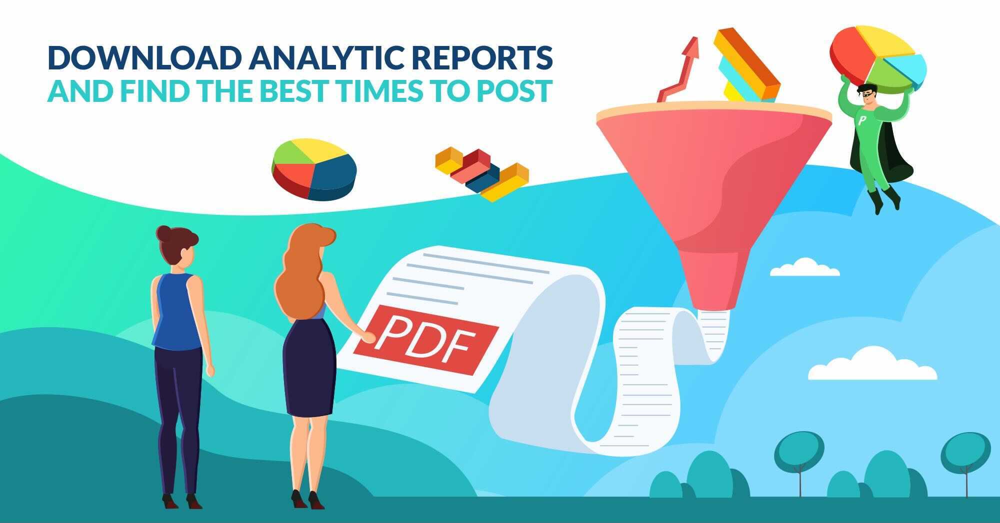 Download Analytic Reports and Find the Best Times to Post with Publer Analytics